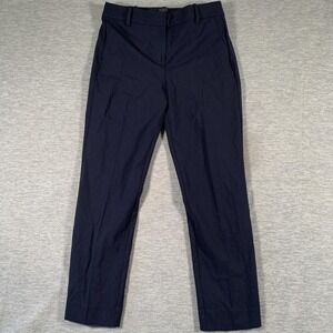 J.Crew Ruby Crop Pants Womens 6 Navy Blue Stretch Twill Slim Cropped Office